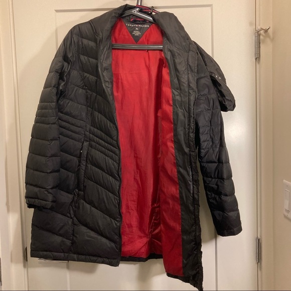 TOMMY HILFIGER Sz 3X Packable Light Weight Down Coat Jacket with Pouch - Picture 4 of 8